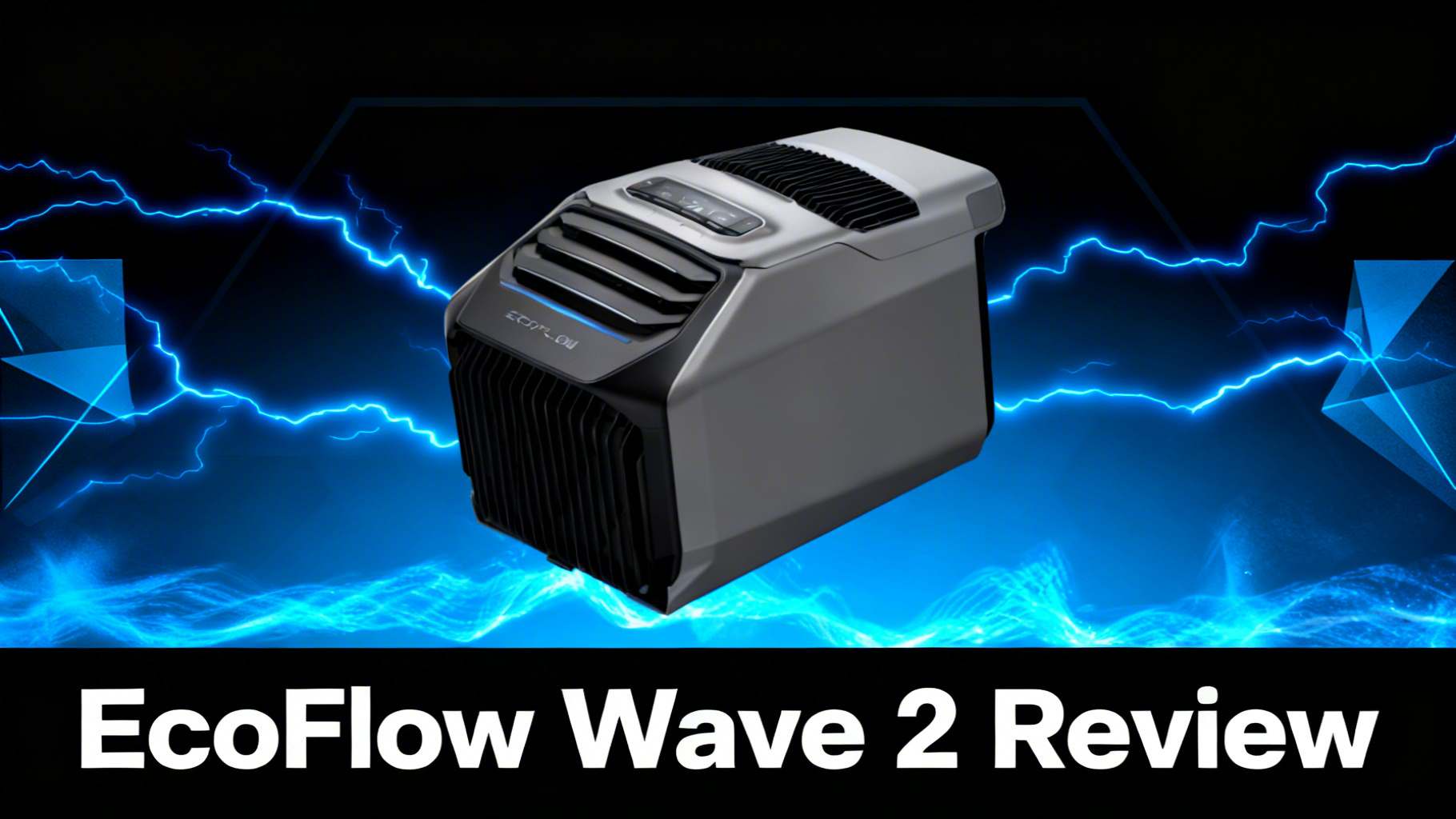 Modern editorial split design with dark gradient on both sides, VS text in electric blue, comparing EcoFlow DELTA 2 and DELTA 3 Plus