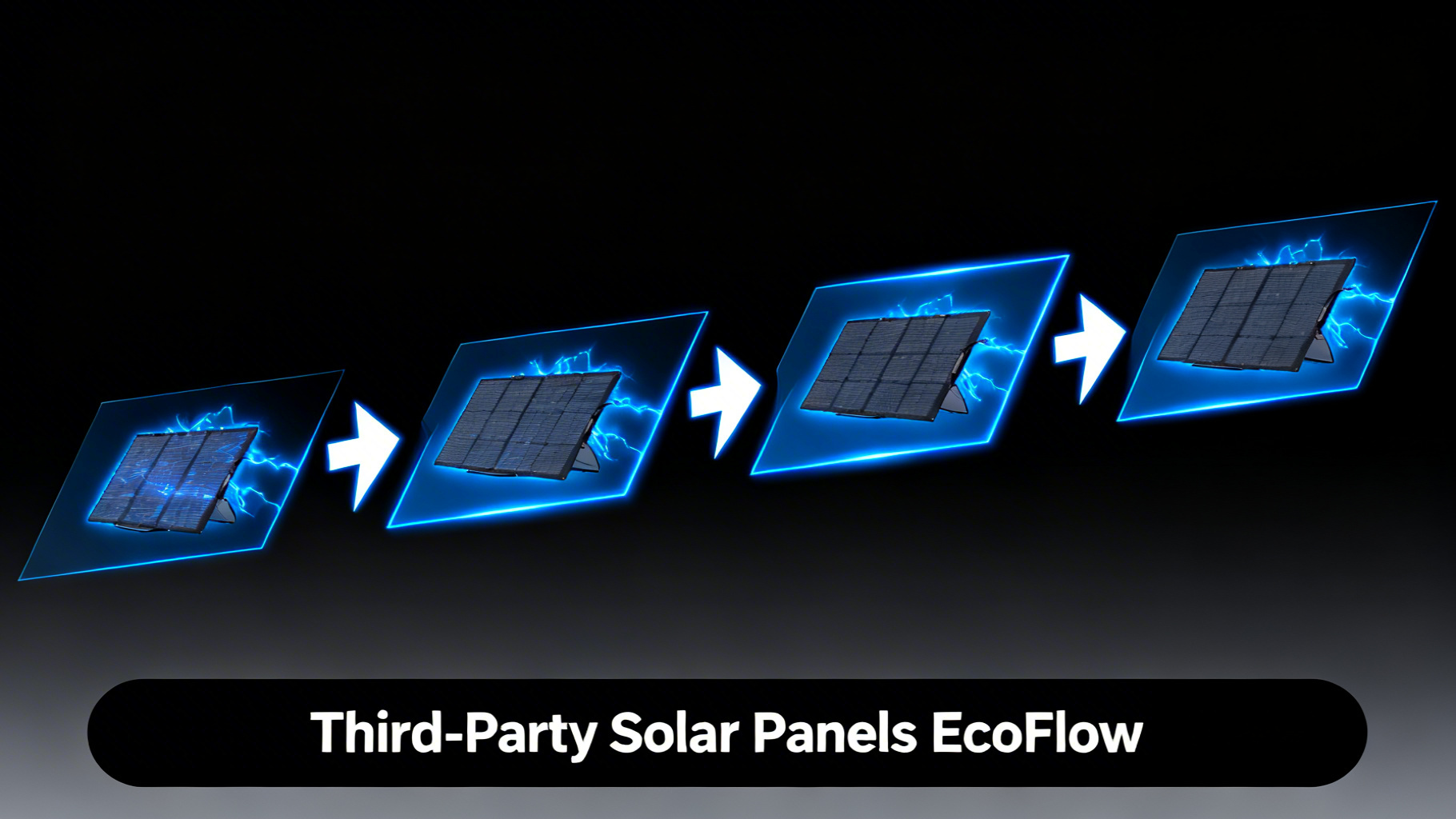 Bold educational diagram with deep black gradient, angular geometric shapes, electric blue outlines