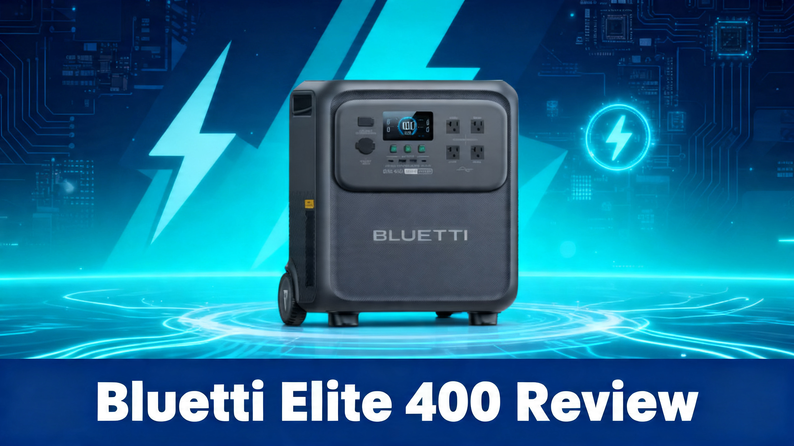 Bluetti Elite 400 3840Wh rolling power station review hero image with premium tech design