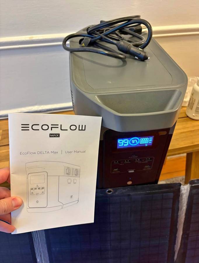EcoFlow DELTA 2 portable power station shown in a real-world home setting