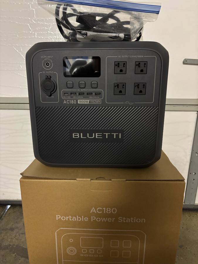 Bluetti AC180 portable power station shown in a real-world home setting