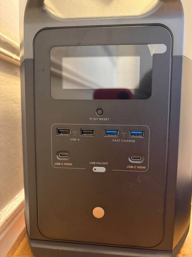 EcoFlow DELTA 2 portable power station shown in a real-world home setting