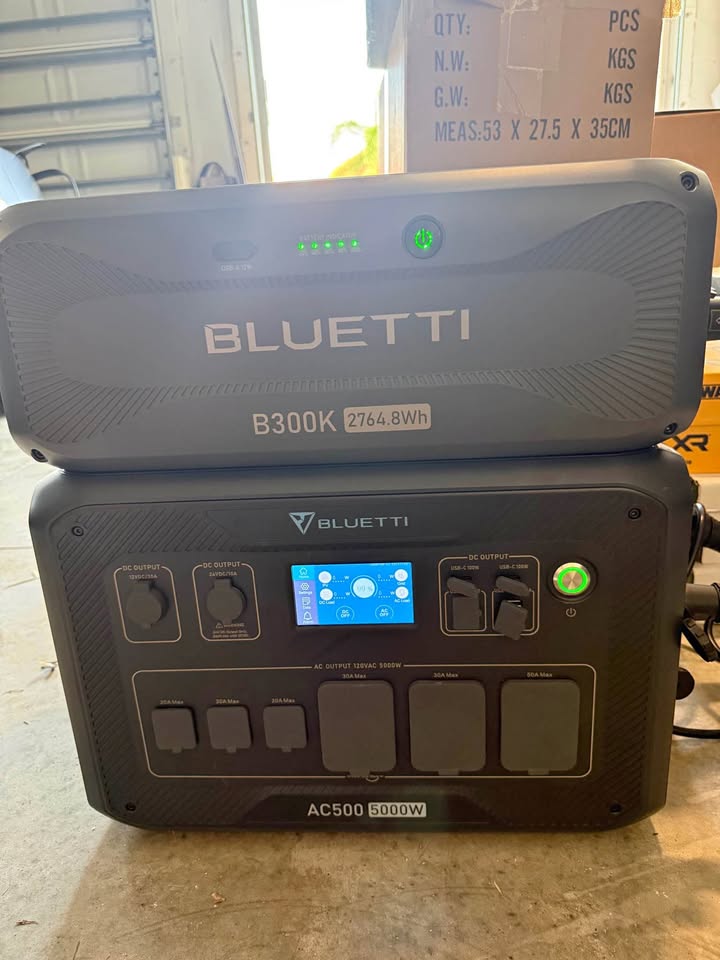 Bluetti B300K portable power station shown in a real-world home setting