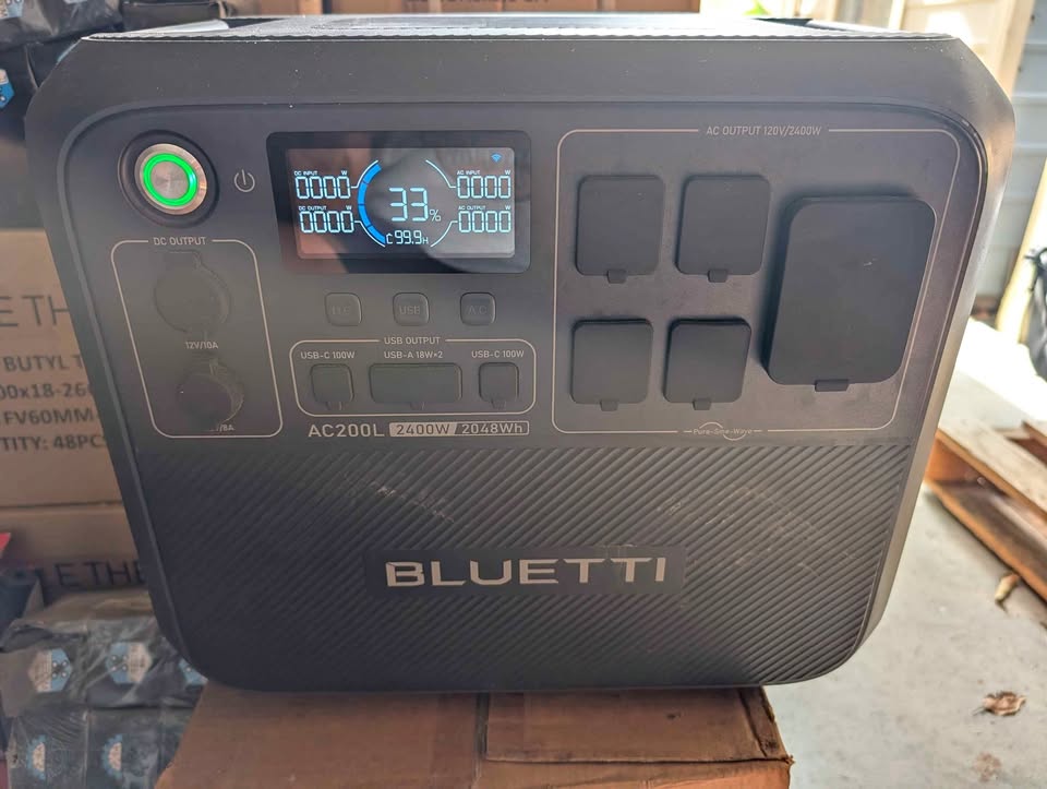 Bluetti AC200L portable power station shown in a real-world home setting