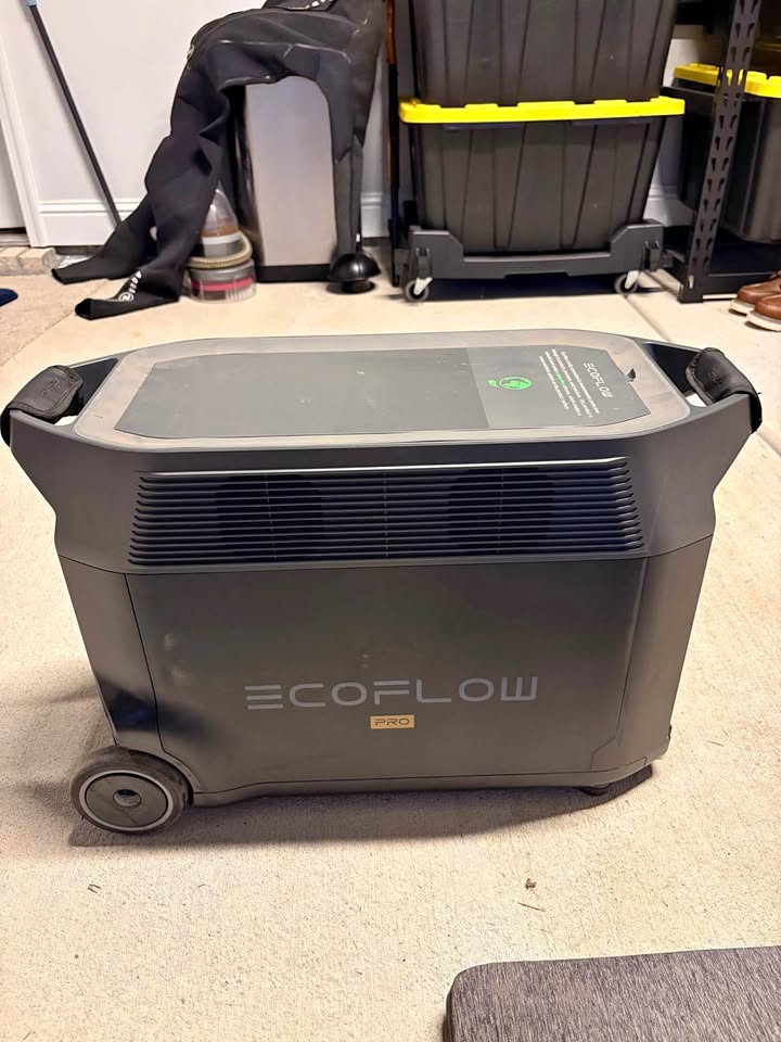 EcoFlow Delta Pro portable power station shown in a real-world home setting
