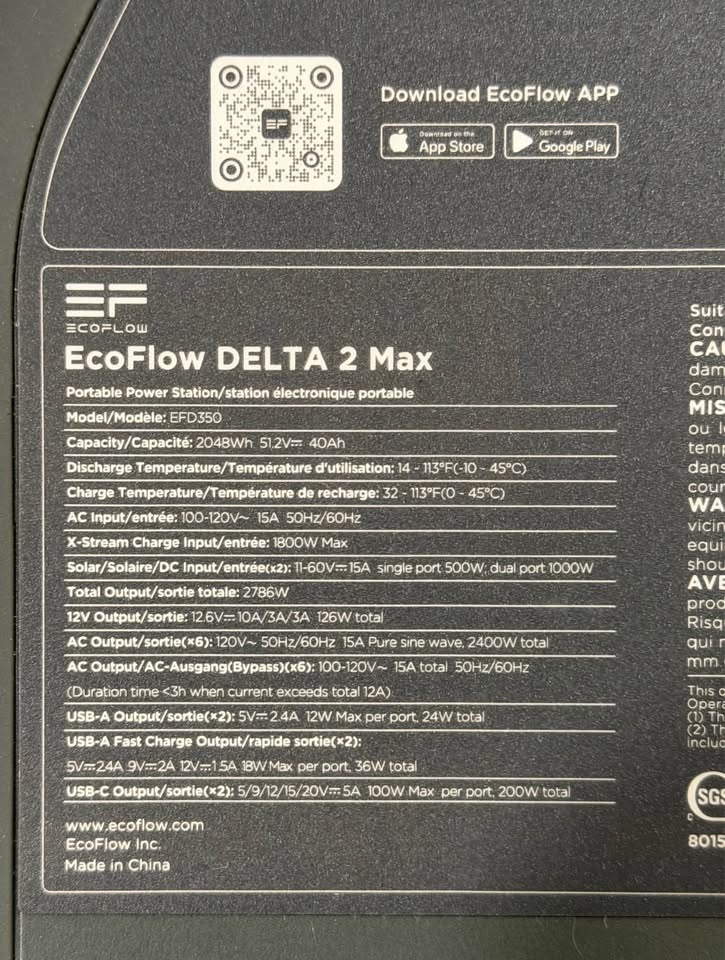 EcoFlow Delta 2 Max portable power station shown in a real-world home setting